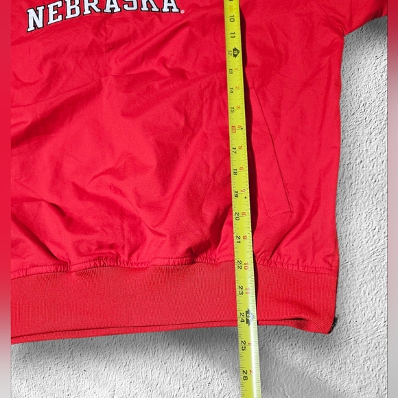 90s NIKE TEAM NEBRASKA CORNHUSKERS JACKET RED EMBROIDERED WOMEN XL NCAA PULLOVER - Picture 6 of 9